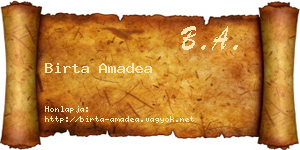 Birta Amadea névjegykártya